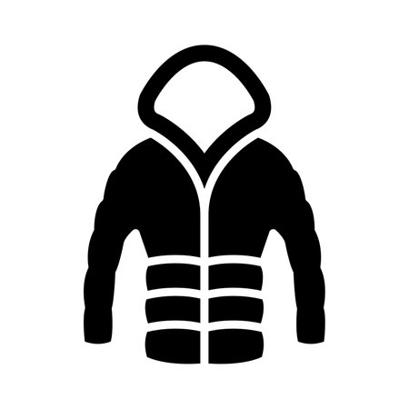 Puffer Coat Vector Glyph Icon For Personal And Commercial Use.のイラスト素材