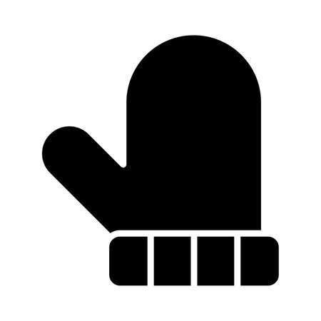 Mitten Vector Glyph Icon For Personal And Commercial Use.のイラスト素材