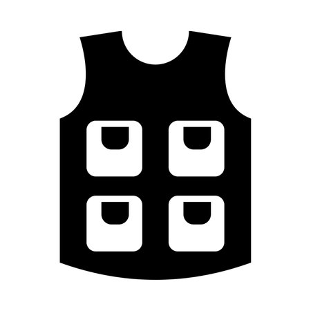 Police Vest Vector Glyph Icon For Personal And Commercial Use.のイラスト素材