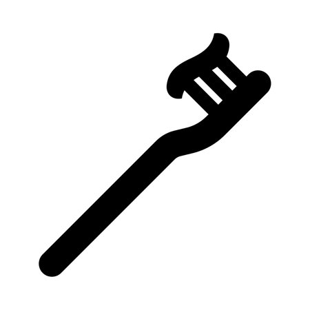 Toothbrush Vector Glyph Icon For Personal And Commercial Use.のイラスト素材