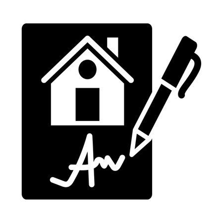 Property Document Vector Glyph Icon For Personal And Commercial Use.のイラスト素材