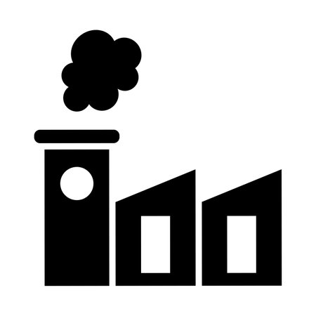 Factory Vector Glyph Icon For Personal And Commercial Use.のイラスト素材