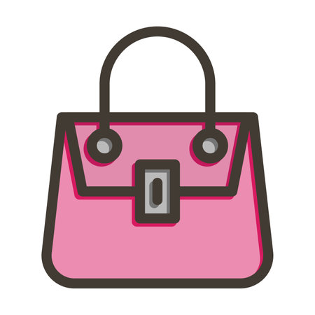 Purse Thick Line Filled Colors For Personal And Commercial Use.のイラスト素材