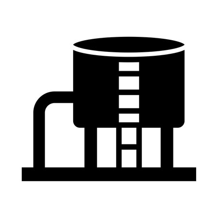 Oil Tank Vector Glyph Icon For Personal And Commercial Use.のイラスト素材