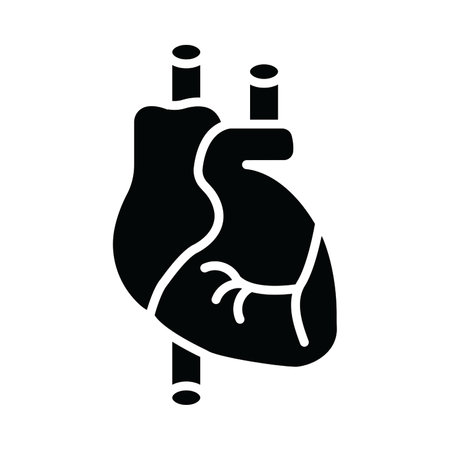 Cardiology Vector Glyph Icon For Personal And Commercial Use.のイラスト素材