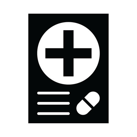 Prescription Vector Glyph Icon For Personal And Commercial Use.のイラスト素材