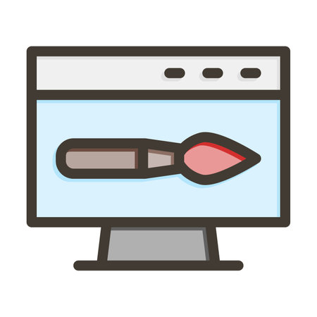 Graphic Design Thick Line Filled Colors For Personal And Commercial Use.のイラスト素材