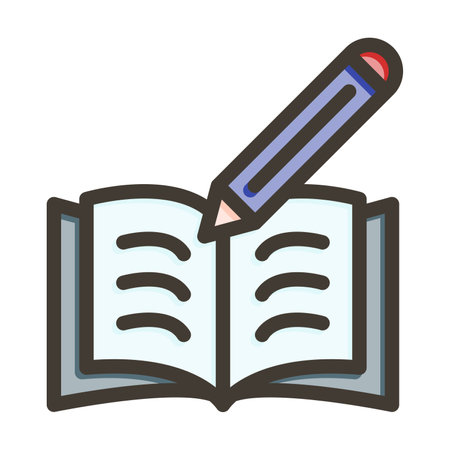 Notebook Thick Line Filled Colors For Personal And Commercial Use.のイラスト素材