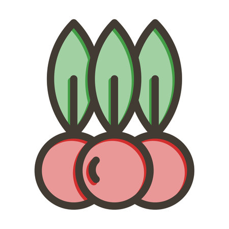 Berries Thick Line Filled Colors For Personal And Commercial Use.のイラスト素材