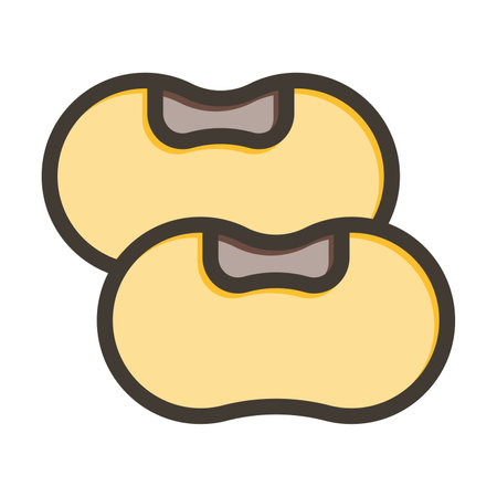 Beans Thick Line Filled Colors For Personal And Commercial Use.のイラスト素材