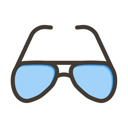 Sunglasses Thick Line Filled Colors For Personal And Commercial Use.のイラスト素材