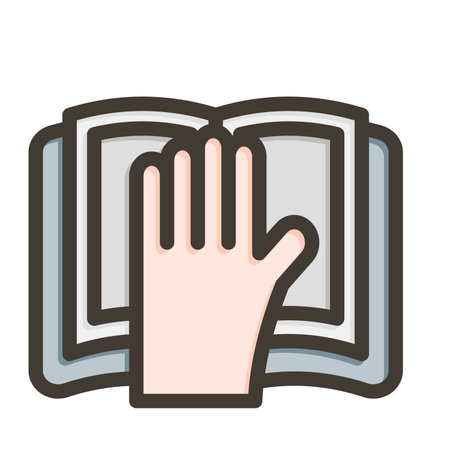 Oath Thick Line Filled Colors For Personal And Commercial Use.のイラスト素材