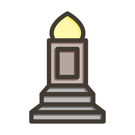 Mimbar Thick Line Filled Colors For Personal And Commercial Use.のイラスト素材