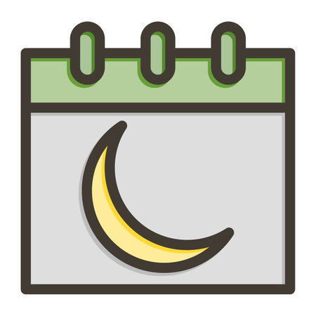 Calendar Thick Line Filled Colors For Personal And Commercial Use.のイラスト素材