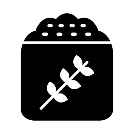 Flour Vector Glyph Icon For Personal And Commercial Use.のイラスト素材