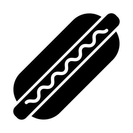 Hot Dog Vector Glyph Icon For Personal And Commercial Use.のイラスト素材