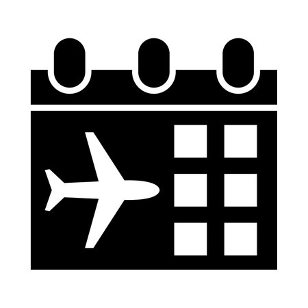 Flight Date Vector Glyph Icon For Personal And Commercial Use.のイラスト素材
