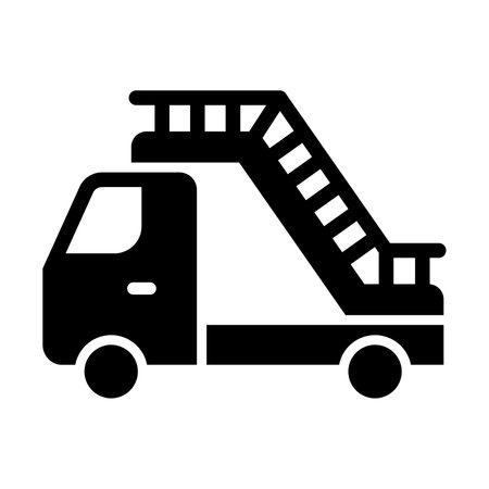Ladder Truck Vector Glyph Icon For Personal And Commercial Use.のイラスト素材