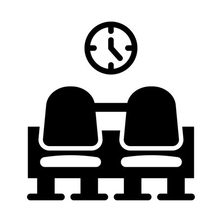 Waiting Room Vector Glyph Icon For Personal And Commercial Use.のイラスト素材