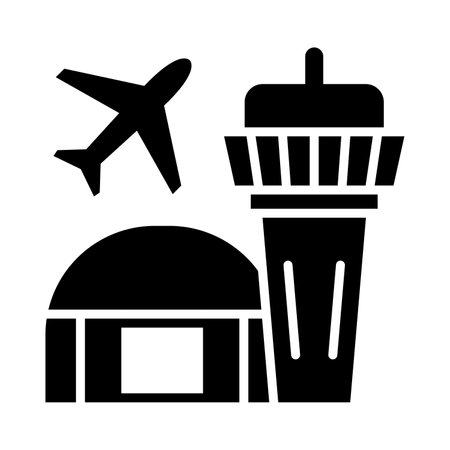 Airport Vector Glyph Icon For Personal And Commercial Use.のイラスト素材