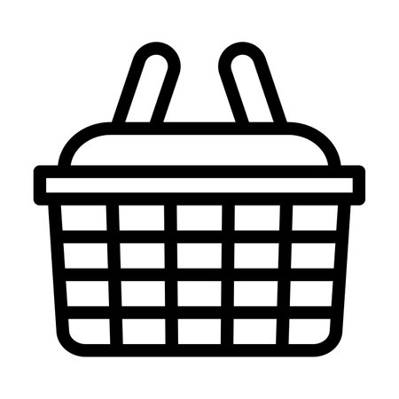 Basket Vector Thick Line Icon For Personal And Commercial Use.のイラスト素材