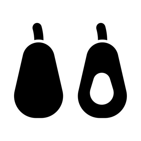 Avocados Vector Glyph Icon For Personal And Commercial Use.のイラスト素材