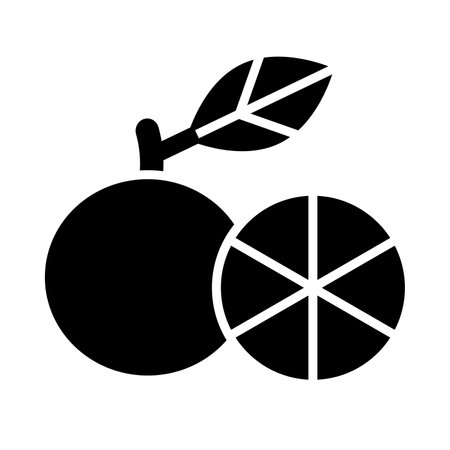 Grapefruit Vector Glyph Icon For Personal And Commercial Use.のイラスト素材