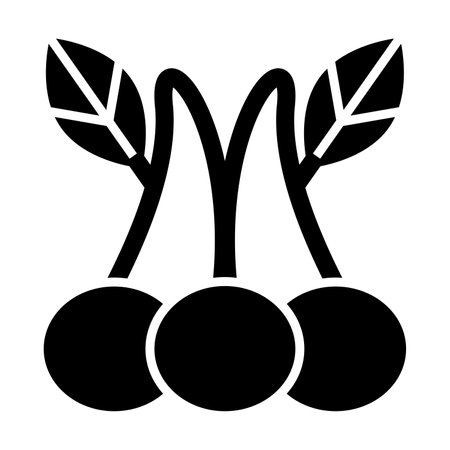 Bing Cherry Vector Glyph Icon For Personal And Commercial Use.のイラスト素材