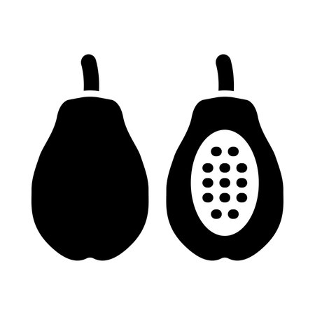 Papaya Vector Glyph Icon For Personal And Commercial Use.のイラスト素材