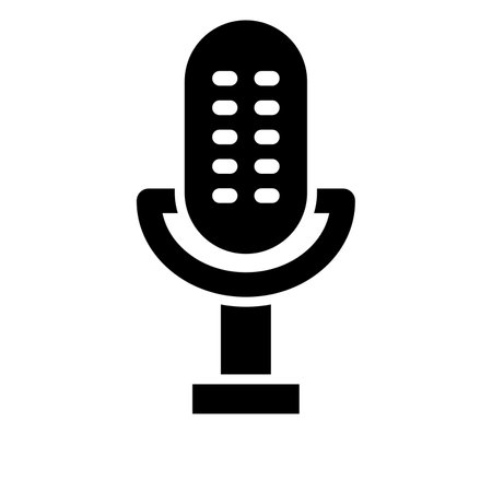 Microphone Vector Glyph Icon For Personal And Commercial Use.のイラスト素材
