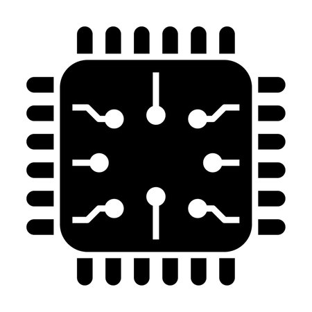 Processor Vector Glyph Icon For Personal And Commercial Use.のイラスト素材
