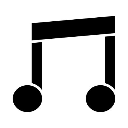 Music Note Vector Glyph Icon For Personal And Commercial Use.のイラスト素材