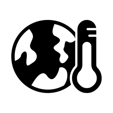 Global Warming Vector Glyph Icon For Personal And Commercial Use.のイラスト素材