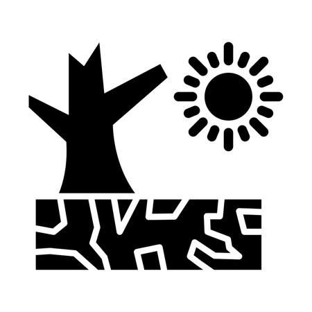 Drought Vector Glyph Icon For Personal And Commercial Use.のイラスト素材