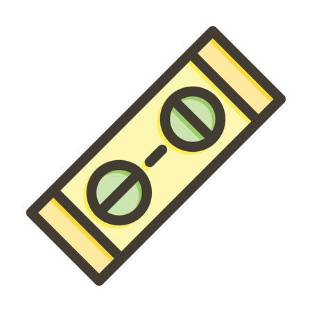 Level Tool Thick Line Filled Colors For Personal And Commercial Use.