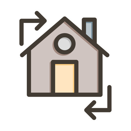 Property Exchange Thick Line Filled Colors For Personal And Commercial Use.のイラスト素材