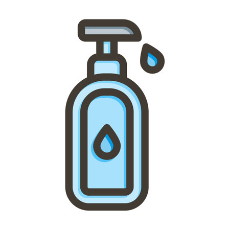 Lotion Thick Line Filled Colors For Personal And Commercial Use.の写真素材