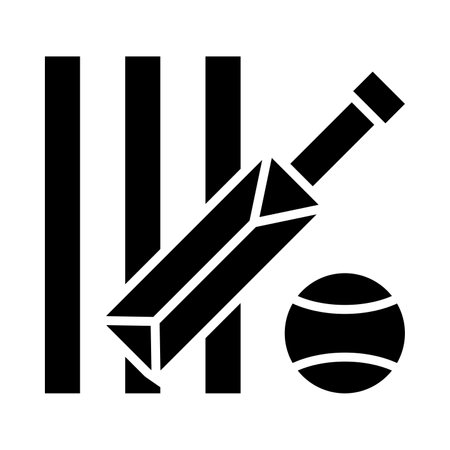 Cricket Vector Glyph Icon For Personal And Commercial Use.のイラスト素材