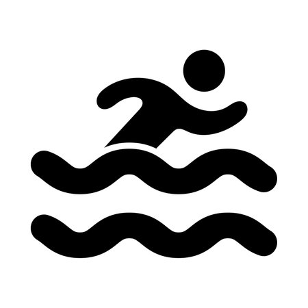 Swimmer Vector Glyph Icon For Personal And Commercial Use.のイラスト素材
