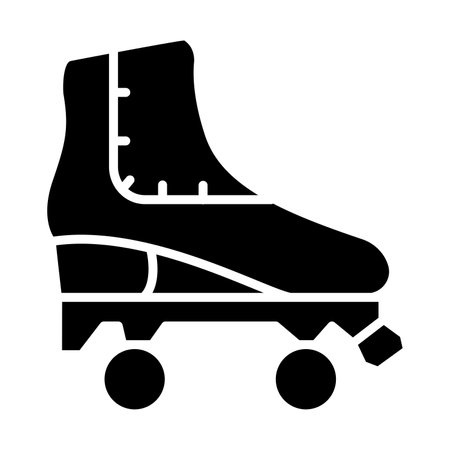 Roller Skates Vector Glyph Icon For Personal And Commercial Use.のイラスト素材