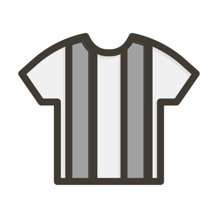 Referee Shirt Thick Line Filled Colors For Personal And Commercial Use.のイラスト素材
