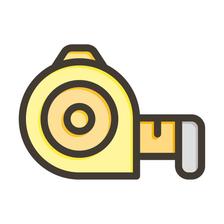 Tape Measure Thick Line Filled Colors For Personal And Commercial Use.のイラスト素材