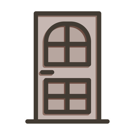 Door Thick Line Filled Colors For Personal And Commercial Use.のイラスト素材