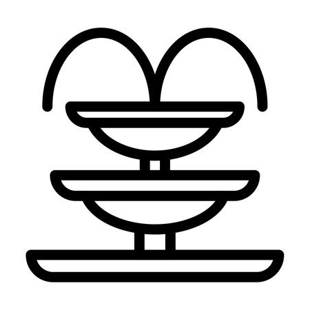 Fountain Vector Thick Line Icon For Personal And Commercial Use.のイラスト素材