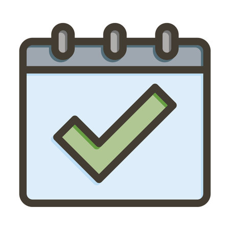 Appointment Request Thick Line Filled Colors For Personal And Commercial Use.のイラスト素材