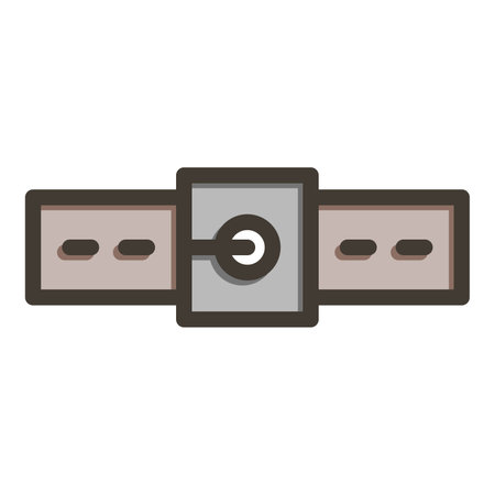 Belt Thick Line Filled Colors For Personal And Commercial Use.のイラスト素材