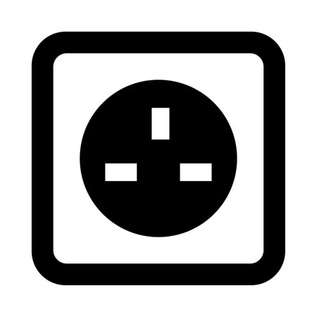 Wall Socket Vector Glyph Icon For Personal And Commercial Use.