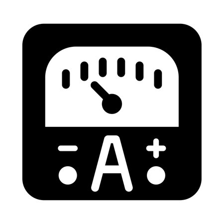 Ammeter Vector Glyph Icon For Personal And Commercial Use.のイラスト素材