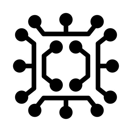 Circuit Vector Glyph Icon For Personal And Commercial Use.のイラスト素材