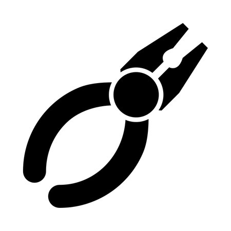 Pliers Vector Glyph Icon For Personal And Commercial Use.のイラスト素材